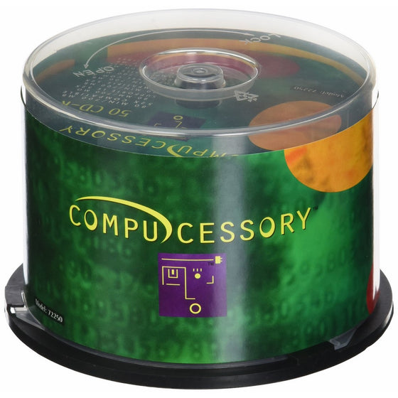 Compucessory CCS72250 CD Recordable Media - CD-R - 52x - 700 MB - 50 Pack Spindle