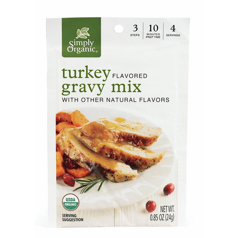Simply Organic Roasted Turkey Gravy, Seasoning Mix, Certified Organic, 0.85-Ounce Packet (Pack of 12)