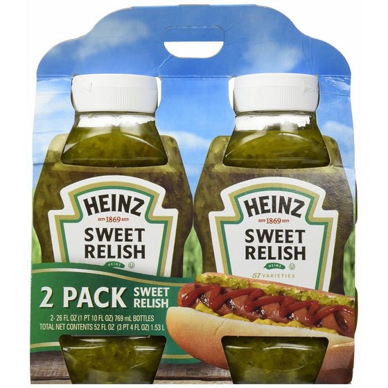 Heinz Sweet Relish, 26 Ounce, (Pack of 2)