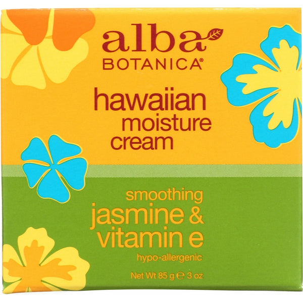 Alba Botanica Hawaiian Moisture Cream, Soothing Jasmine & Vitamin E 3 oz