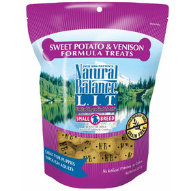 Natural Balance L.I.T. Limited Ingredient Small Breed Dog Treats, Grain Free, Sweet Potato & Venison Formula, 8-Ounce