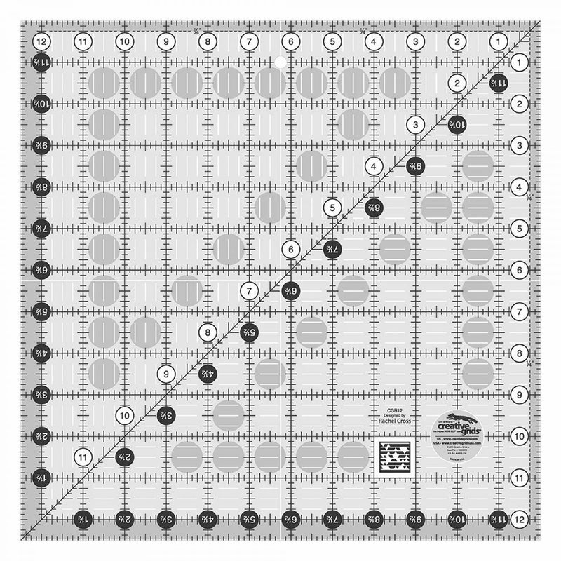 Creative Grids 12.5" Square Quilting Ruler Template [CGR12]