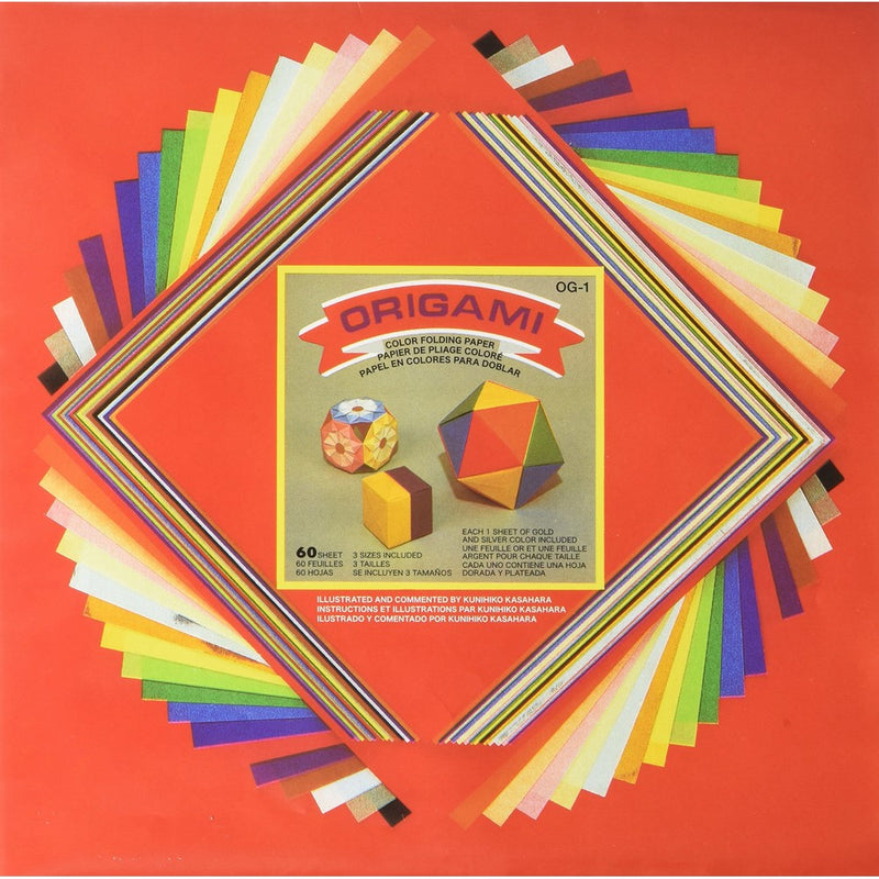 Aitoh Assorted Sizes Origami Paper, Small, 60-Pack
