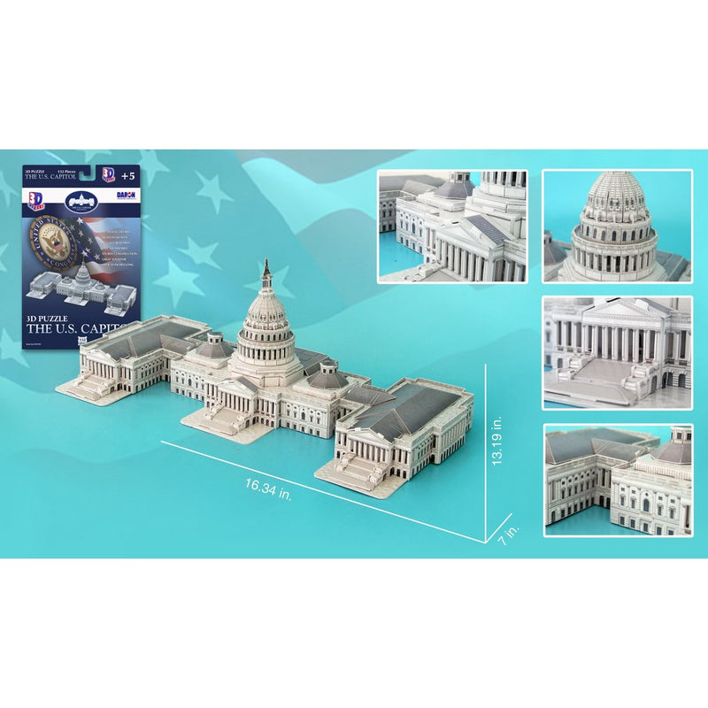 Daron US Capitol Building 3D Puzzle, 132 Pieces