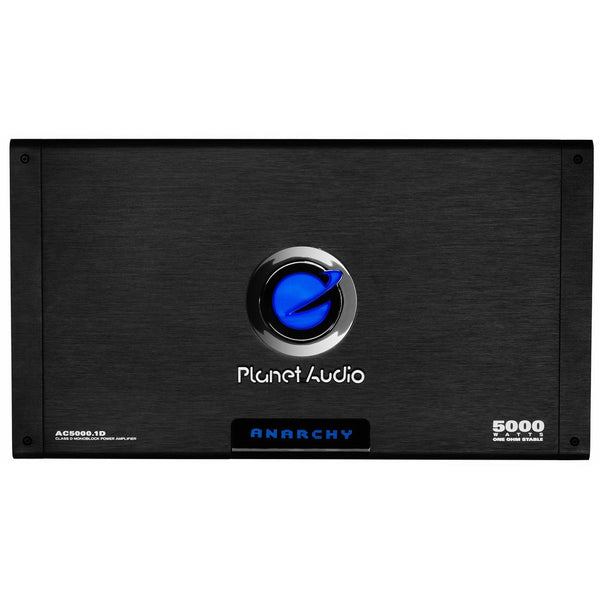 Planet Audio AC5000.1D Anarchy 5000 Watt, 1 Ohm Stable Class D Monoblock Car Amplifier with Remote Subwoofer Control