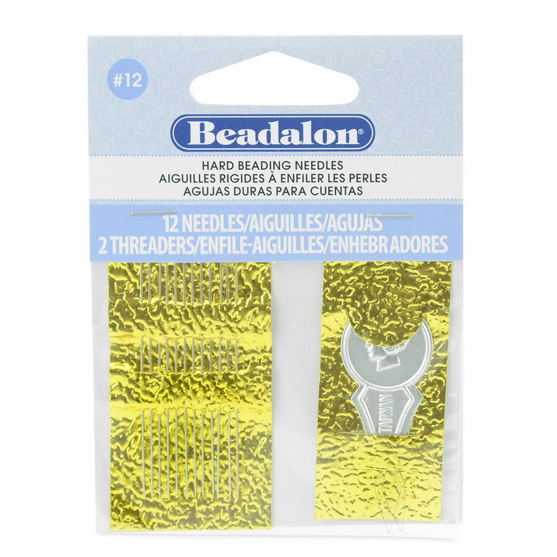 Beadalon Hard Needles #1212 Pieces 2 Threader