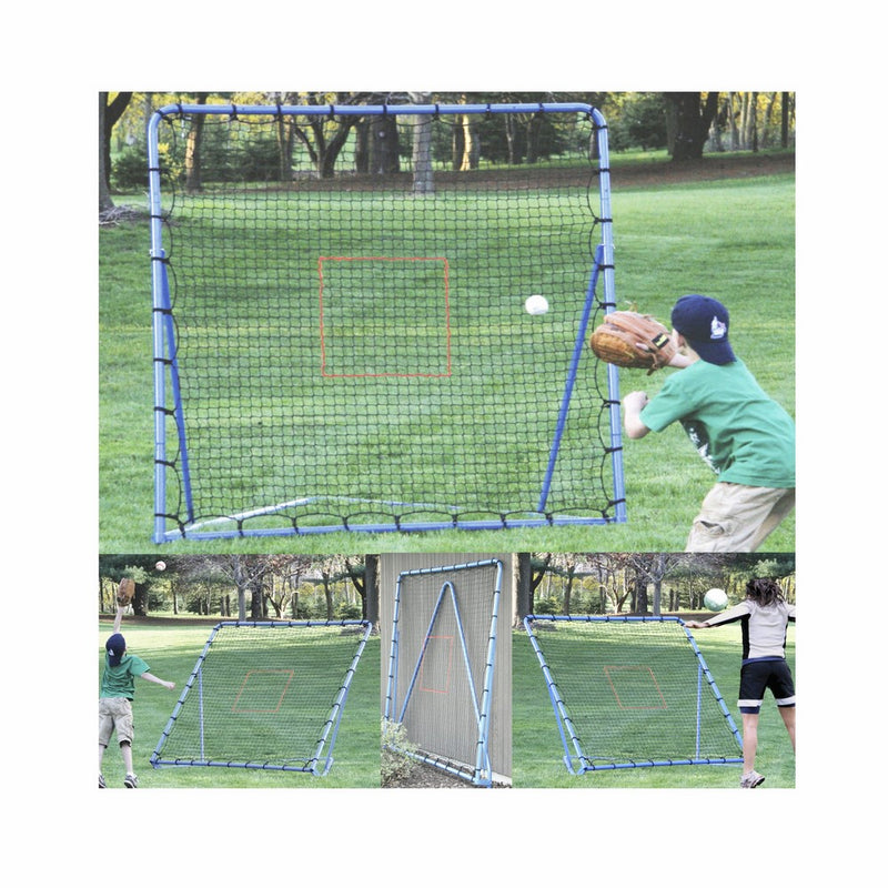 EZGoal Multi-Sport Folding Rebounder Net, 6 x 6-Feet, Blue