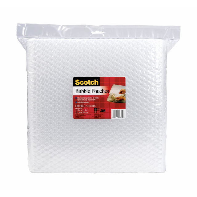 Scotch Bubble Pouches, 13 in x 14 in, 8 Pouches (8036)