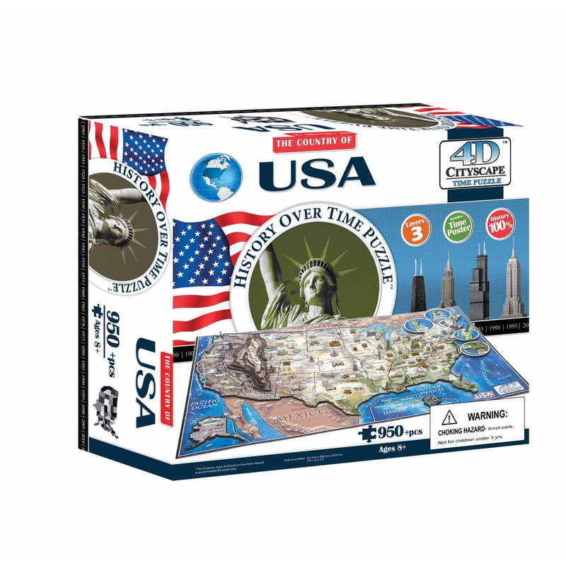 4D Cityscape USA History Time Puzzle