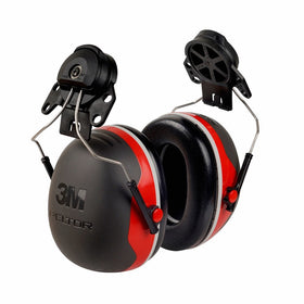 3M Peltor X-Series X3P3E Cap-Mount Earmuffs, NRR 25 dB, One Size Fits Most, Black/Red X3P3E (Pack of 1)