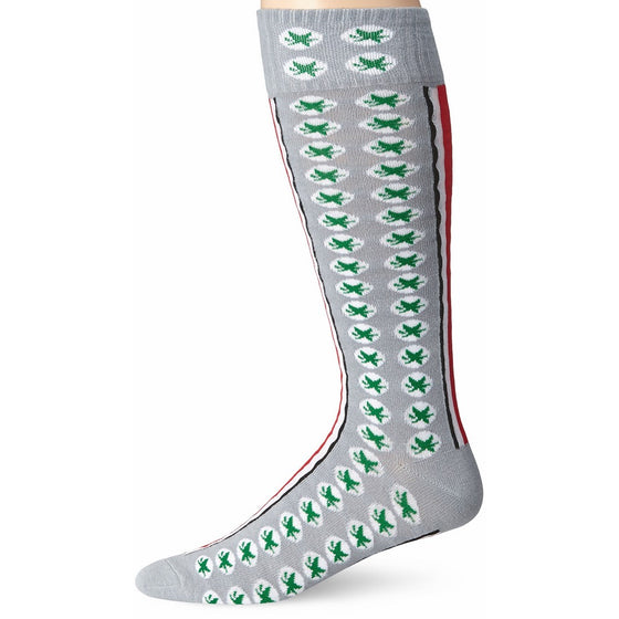 Donegal Bay NCAA Ohio State Buckeyes Helmet Stripe Gray Dress Socks