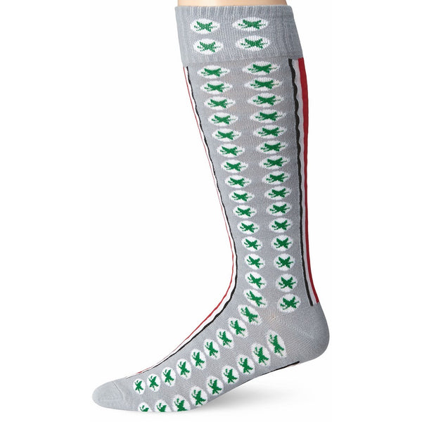 Donegal Bay NCAA Ohio State Buckeyes Helmet Stripe Gray Dress Socks