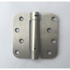 (Pack of 2) Satin Nickel 4 X 4 with 5/8 Radius Spring Door Hinges
