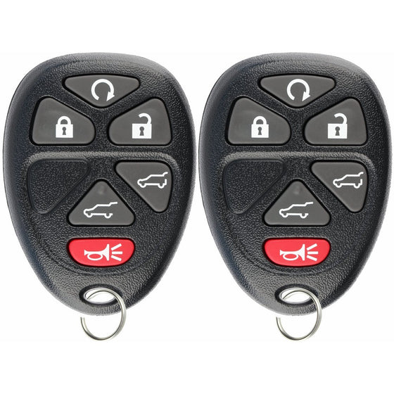 KeylessOption Keyless Entry Remote Control Car Key Fob Replacement for OUC60221, 15913427 (Pack of 2)