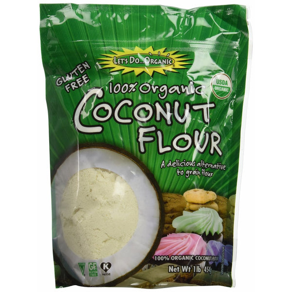 Let's Do Organic Coconut Flour, 16-Ounce Pouches (Pack of 2)