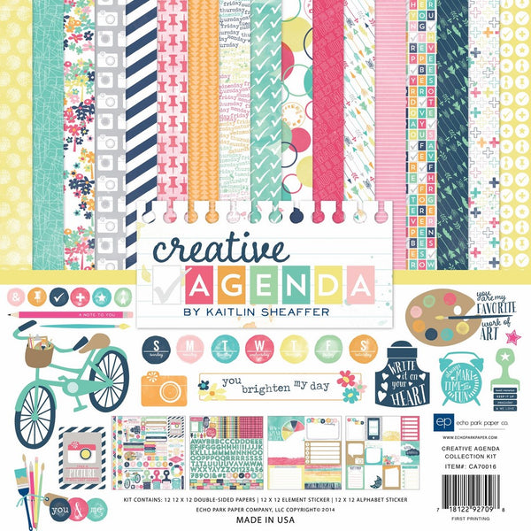 Echo Park Paper Company CA70016 Creative Agenda Collection Scrapbooking Kit