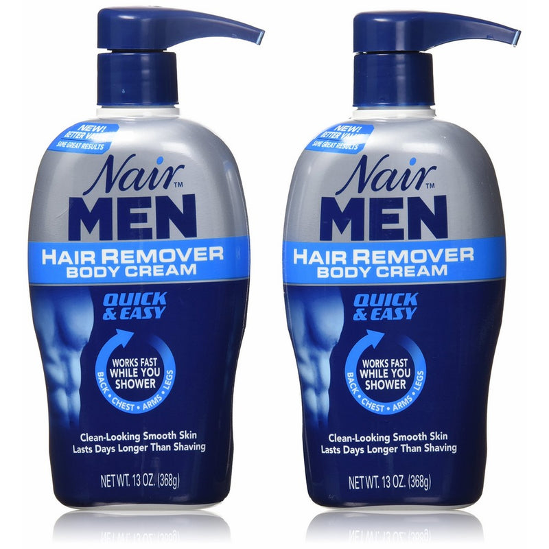 Nair Men Hair Removal Body Cream 13 oz (Pack of 2)