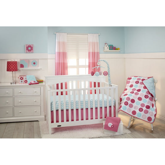 Little Bedding by NoJo 3 Piece Crib Set, Tickled Pink