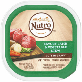 Nutro Cuts in Gravy Wet Dog Food Savory Lamb & Vegetable Stew, 3.5 Ounce Trays (Case of 24)