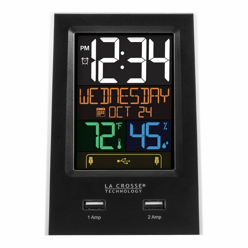 La Crosse Technology C86224 Dual USB Charging Alarm with Nap Timer