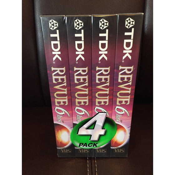 TDK 4 Pack T-120 VHS Video Tape