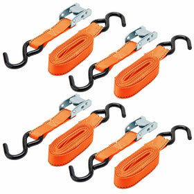 Keeper 5105 10' Cam Buckle Tie-Down, 300 lbs. WLL (900 lbs. break strength), 4 Pk, i-Pack