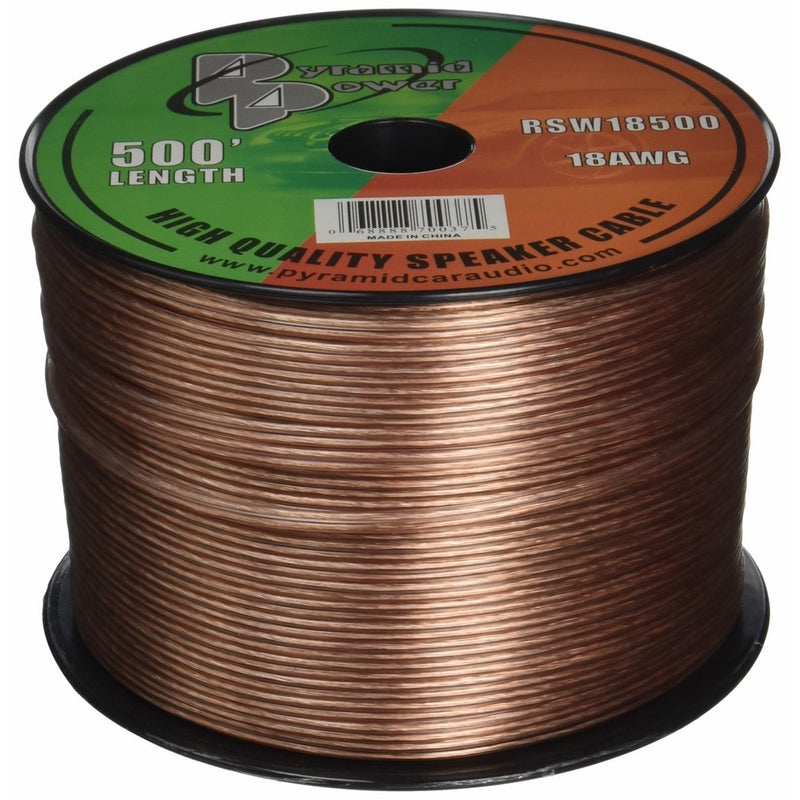 Pyramid RSW18500 18 Gauge 500 Feet Spool of Speaker Zip Wire