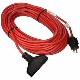 Prime Wire & Cable CB614735 100-Foot 14/3 SJTW Triple-Tap Outdoor Extension Cord with Circuit Breaker Plug, Red