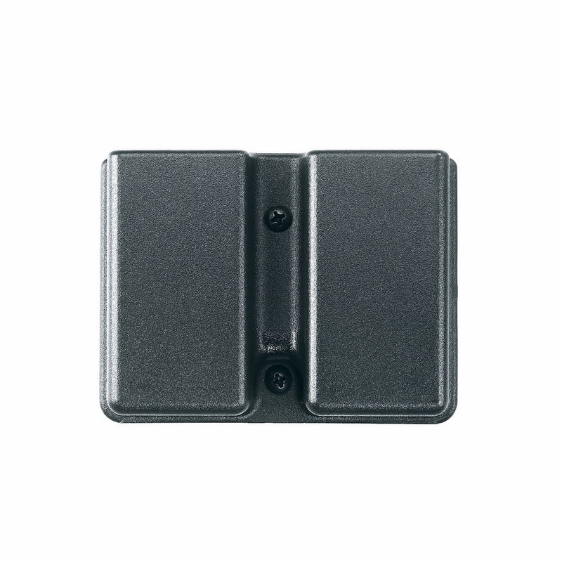 Uncle Mike's Kydex Off-Duty and Concealment Accessory Double Stack Double Mag Case (Black) with Belt Loop