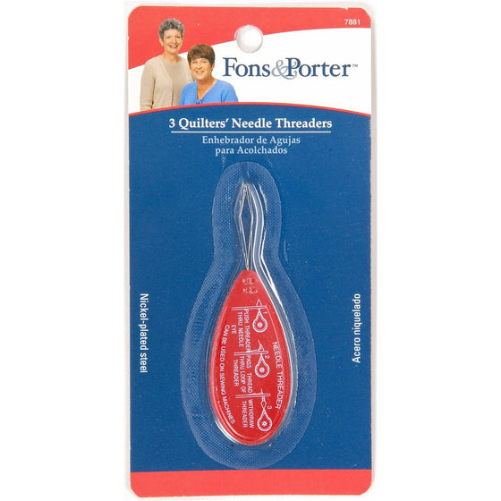 Fons & Porter Quilters' Needle Threader, 3-Count