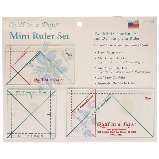 Quilt In A Day Mini Ruler Set, 3 Pieces