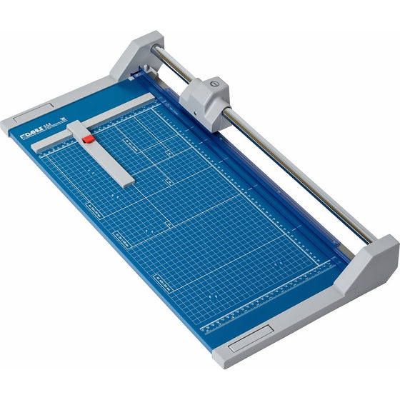 Dahle 552 Professional Rolling Trimmer, 20" Cut Length, 20 Sheet Capacity, Self-Sharpening, Automatic Clamp, German Engineered Paper Cutter