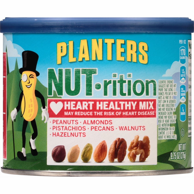 Planters Mixed Nuts, Heart Healthy Mix, 9.75 Ounce (Pack of 3)
