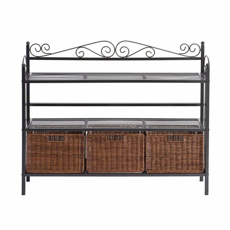 Celtic 3-Drawer Bakers Rack - Gunmetal Gray