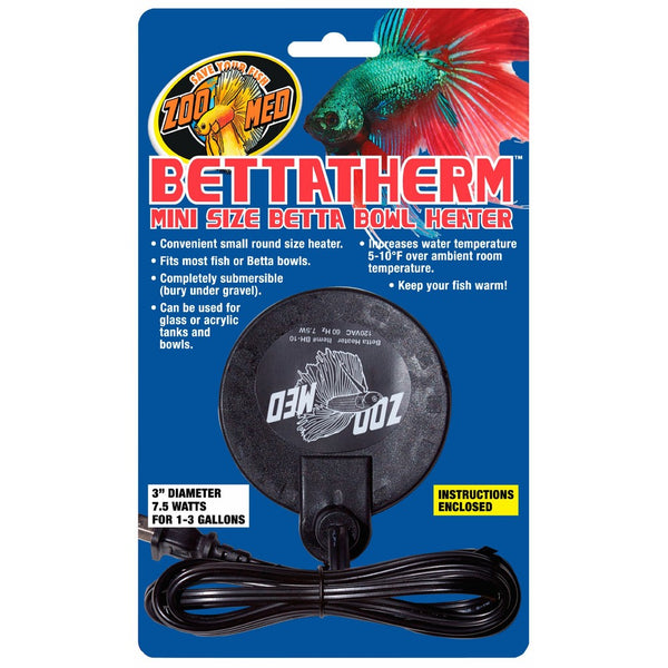 Zoo Med BettaTherm Submersible Betta Bowl Heater 7.5 Watts