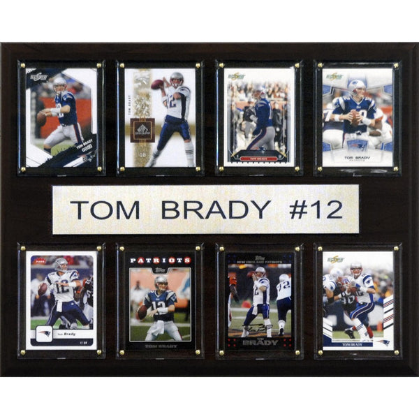 NFL Tom Brady New England Patriots 8 Card Plaque