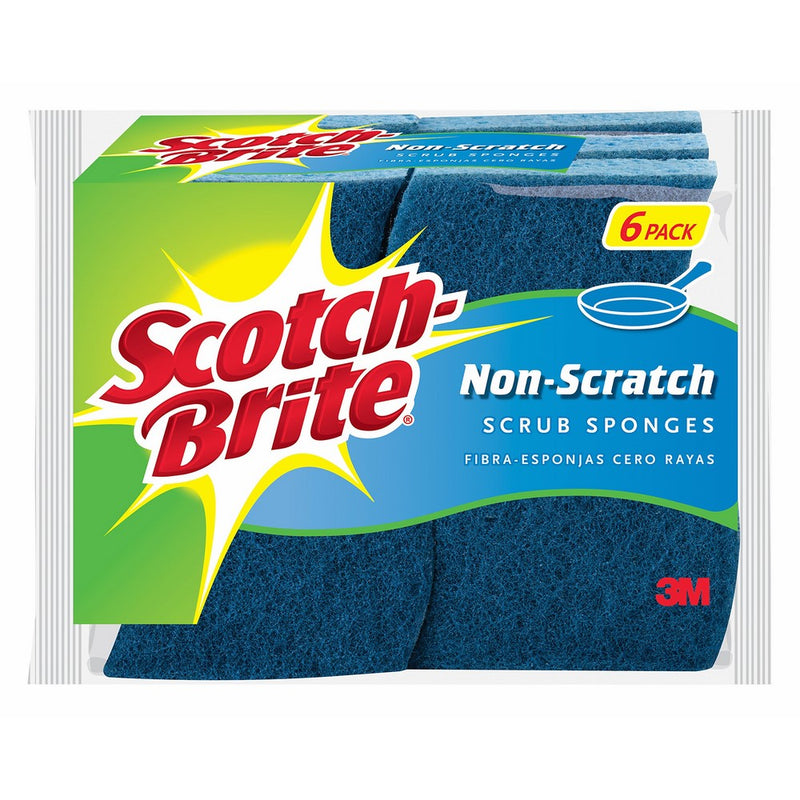 Scotch-Brite Non-Scratch Scrub Sponge, 6-Sponges