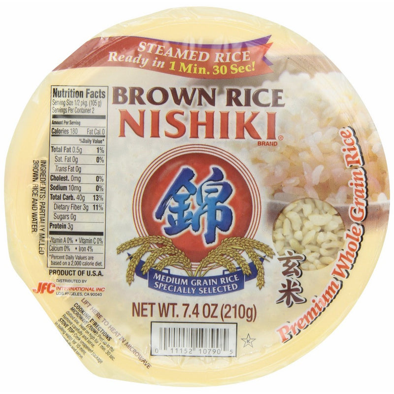 Nishiki Cooked Brown Rice, 7.4-Ounces (Pack of 6)