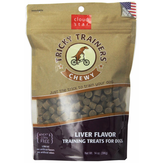 Cloud Star Chewy Tricky Trainers, Liver Flavor, 14-Ounce Pouch