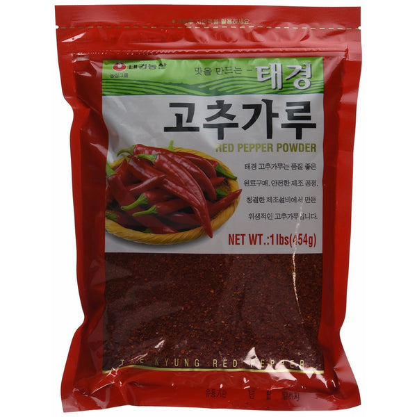 Tae-kyung Korean Red Chili Pepper Flakes Powder Gochugaru, 1 Pound