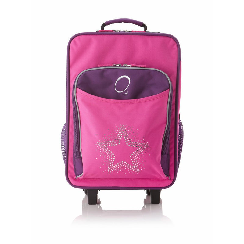 Obersee Kids Rolling Luggage with Integrated Snack Cooler, Rhinestone Star