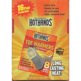 HeatMax 16 Pairs of HOTHANDS Toe Warmers with Adhesive (32 Total)