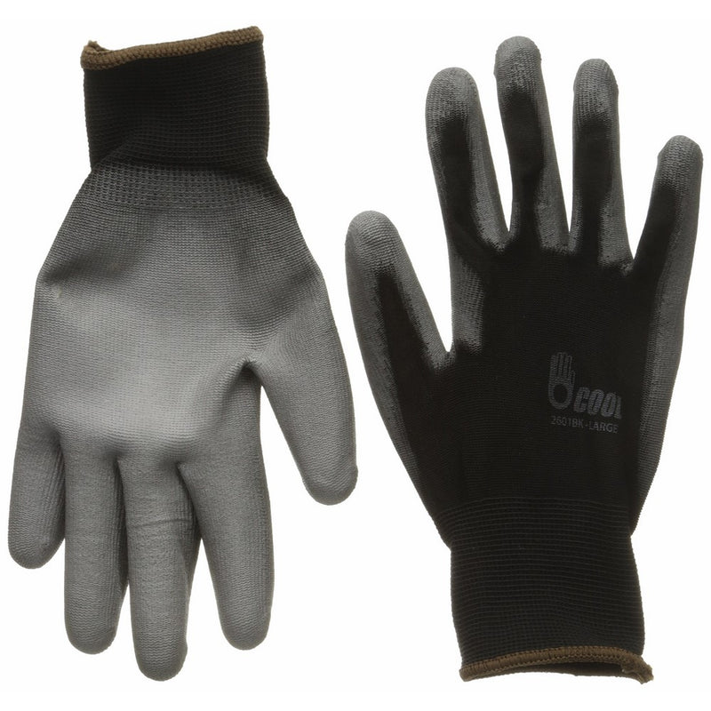 Bellingham C2601BKL COOL Breathable Polyurethane Seamless Chore Gloves, Large