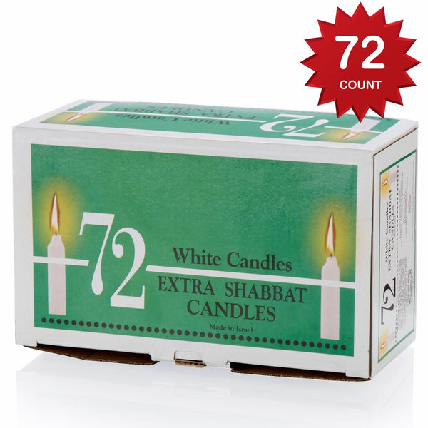 Ner Zion Shabbat Candles Deluxe, 72 Piece