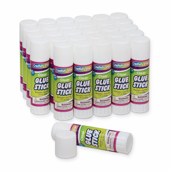 Creativity Street Jumbo Glue Sticks, 30-Pack, White, 1.41-Ounce