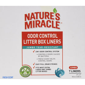 Nature's Miracle Odor Control Jumbo Litter Box Liners, 7 Count