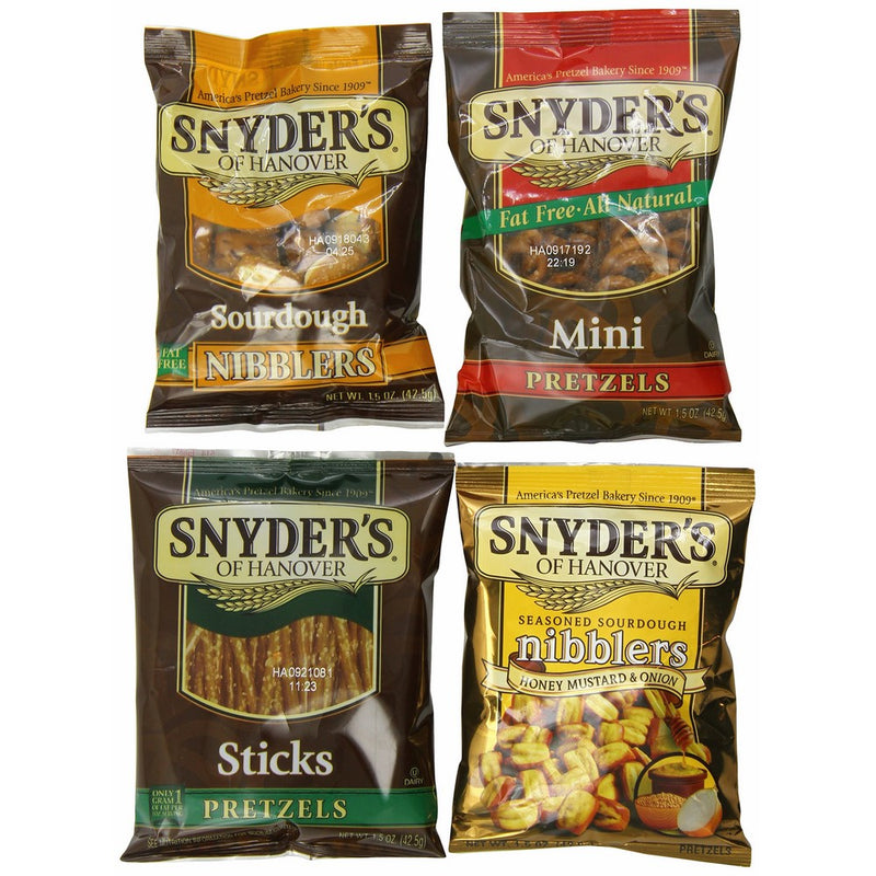 Snyder's of Hanover Pretzel Variety Pack, 1.5 Ounce, (Pack of 36)