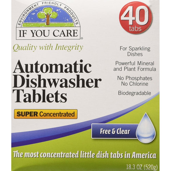 IF YOU CARE Automatic Dishwasher Tablets, 40 Count