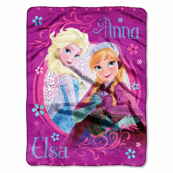 Frozen,Loving Sisters Micro Raschel Throw Blanket, 26" x 60"