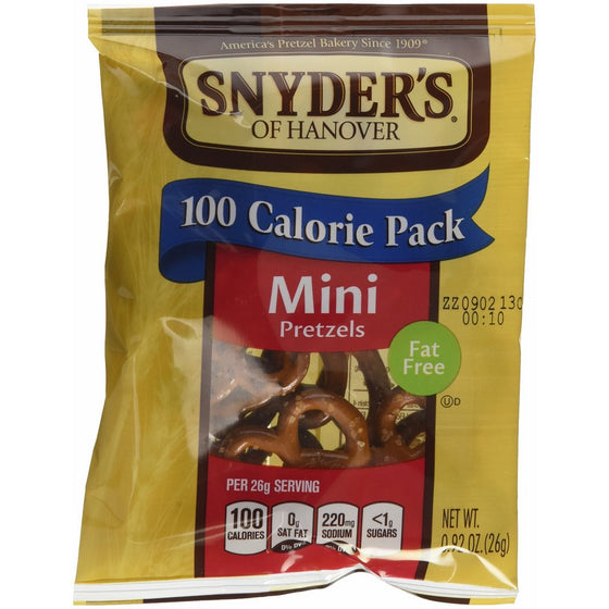 Snyder's Mini 100 Calorie Pretzel Packs: 60 Packs of 0.9 Oz
